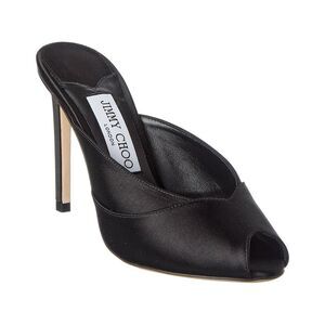 Jimmy Choo Brigitte 100 Satin Sandal, Black